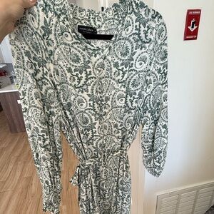 Mayas place green paisley dress